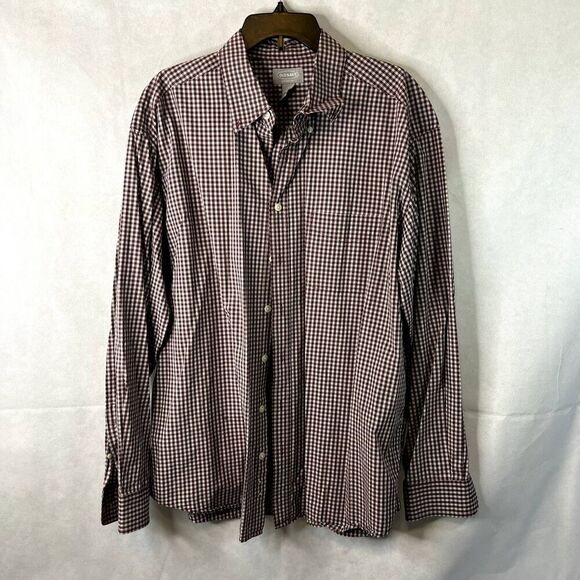 Old Navy Collection Gingham Plaid Long Sleeve Button Front Shirt Mens Size XL - Picture 9 of 9